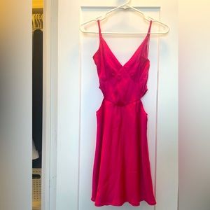Hollister hot pink cut out mini dress